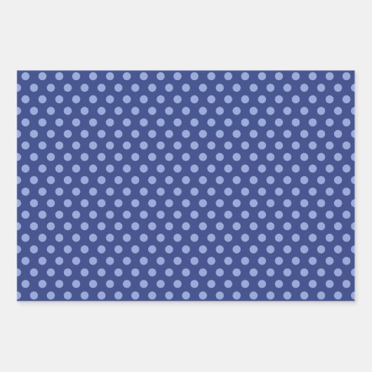 Metallic Blue Dot Weihnachtswrapping Paper Sheets Geschenkpapier Set (Vorderseite 2)