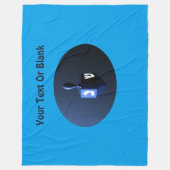 Metallic Blue Dreidel Fleecedecke (Vorderseite)