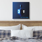 Metallic Blue Dreidel Leinwanddruck (Insitu (Schlafzimmer))