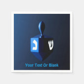Metallic Blue Dreidel Serviette (Vorderseite)