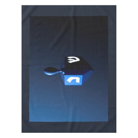 Metallic Blue Dreidel Tischdecke (Vorderseite)