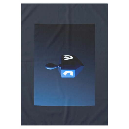 Metallic Blue Dreidel Tischdecke (Vorderseite)