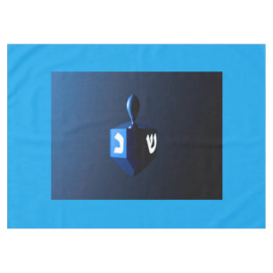 Metallic Blue Dreidel Tischdecke