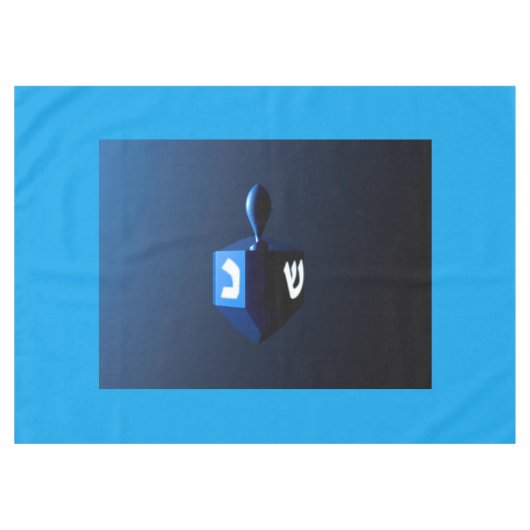Metallic Blue Dreidel Tischdecke (Vorderseite (Horizontal))
