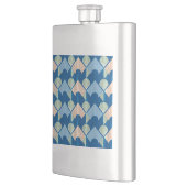 Metallic blue geometric diamond shapes  flachmann (Links)