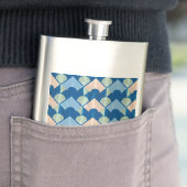 Metallic blue geometric diamond shapes  flachmann (Beispiel)
