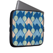 Metallic blue geometric diamond shapes  laptopschutzhülle (Vorne Rechts)