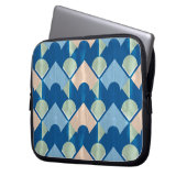 Metallic blue geometric diamond shapes  laptopschutzhülle (Vorderseite Links)
