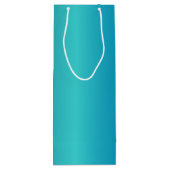 Metallic Blue Geschenktüte Für Weinflaschen (Rückseite)