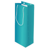 Metallic Blue Geschenktüte Für Weinflaschen (Vorderseite Schrägansicht)