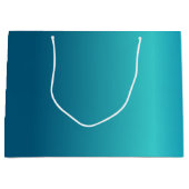 Metallic Blue Große Geschenktüte (Vorderseite)