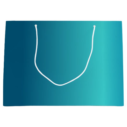 Metallic Blue Große Geschenktüte (Vorderseite)