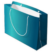 Metallic Blue Große Geschenktüte (Rückseite Schrägansicht)