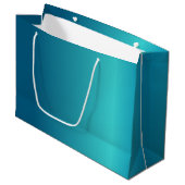Metallic Blue Große Geschenktüte (Vorderseite Schrägansicht)