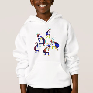 Metallic Blue Kokopelli Hoodie