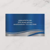 Metallic Blue | Netzkommunikation Visitenkarte (Rückseite)