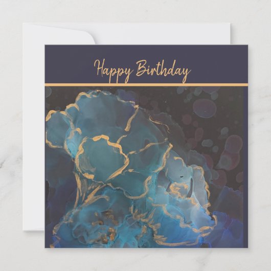 Metallic Blue Pupies Flat Card Einladung (Vorderseite)