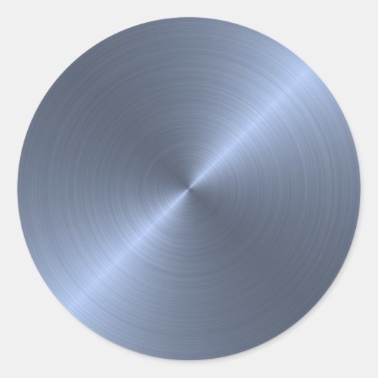 Metallic Blue Runder Aufkleber (Vorderseite)