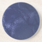 Metallic Blue Shiny Brushed Steel Look Untersetzer (Vorne)