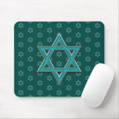 Metallic Blue Star von David Mousepad (Mit Mouse)
