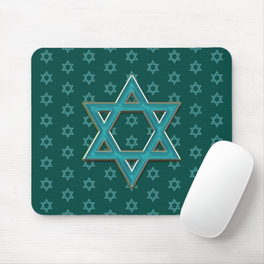 Metallic Blue Star von David Mousepad (Mit Mouse)