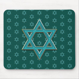 Metallic Blue Star von David Mousepad