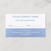 Metallic Blue Termin Erinnerung Card Begleitkarte (Vorderseite)