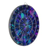 Metallic Blue und Lila Crystal Dartscheibe (Vorderseite Links)