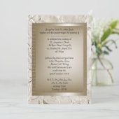 Metallic Bronze Gold Elegante WEDING Einladung (Stehend Vorderseite)