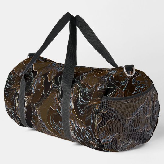 Metallic Brown Camouflage Duffle Bag (Rechte Ecke)