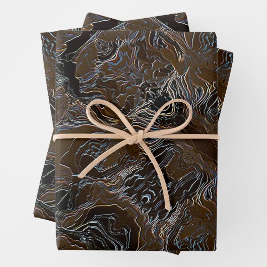 Metallic Brown Camouflage Geschenkpapier Set (Beispiel)