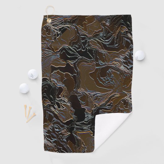 Metallic Brown Camouflage Golfhandtuch (Insitu)