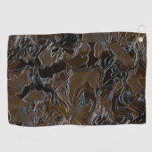 Metallic Brown Camouflage Golfhandtuch (Horizontal)