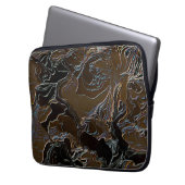 Metallic Brown Camouflage Laptopschutzhülle (Vorderseite Links)