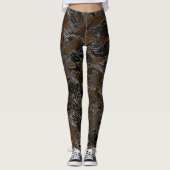Metallic Brown Camouflage Leggings (Vorderseite)