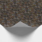 Metallic Brown Camouflage Look Geschenkpapier (Ecke)