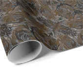 Metallic Brown Camouflage Look Geschenkpapier (Rolleneckpunkt)