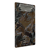 Metallic Brown Camouflage Mini Klemmbrett (Schrägansicht)