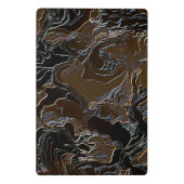 Metallic Brown Camouflage Mini Klemmbrett (Rückseite)