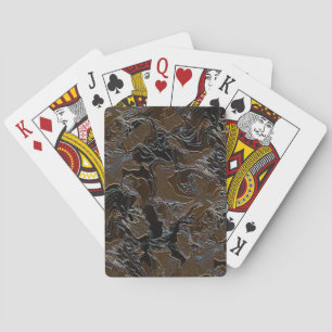 Metallic Brown Camouflage Spielkarten
