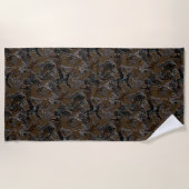 Metallic Brown Camouflage Strandtuch (Vorderseite)