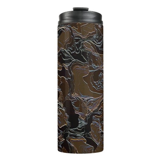 Metallic Brown Camouflage Thermosbecher (Vorderseite)