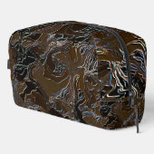 Metallic Brown Camouflage Waschbeutel (Rechte Ecke)