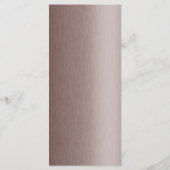 Metallic Brown Wedding Buffet Menü Menükarte (Rückseite)