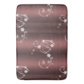 Metallic Brown White Wirbel Weihnachten Badematte (Vorderseite Vertikal)