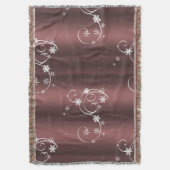 Metallic Brown White Wirbel Weihnachten Decke (Vorderseite Vertikal)