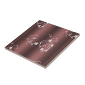 Metallic Brown White Wirbel Weihnachten Fliese (Seite)