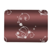 Metallic Brown White Wirbel Weihnachten Magnet (Horizontal)