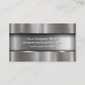 Metallic Brushed | Elektrisches Plug-Logo Visitenkarte (Rückseite)