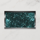 Metallic Brushed | GLITZER | QR-Code Visitenkarte (Rückseite)